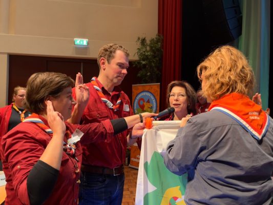 Céline Blom, burgemeester van Nunspeet, benoemd tot nieuwe voorzitter van Scouting Nederland.