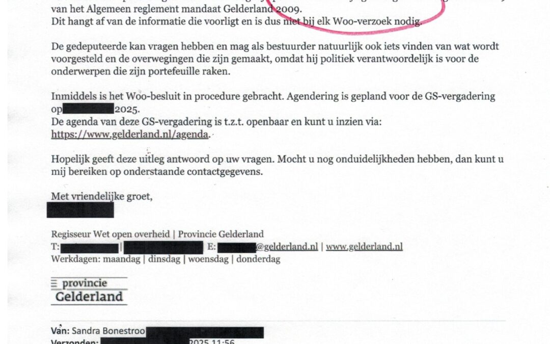 Waarom Provincie Gelderland geheimzinnig doet over documenten Gemeente Nunspeet