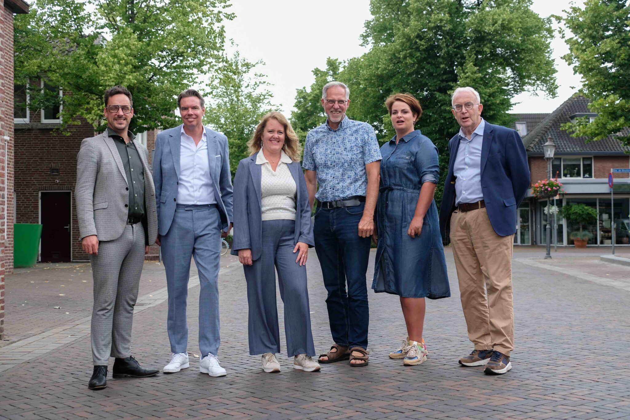 Fractie ChristenUnie Nunspeet met rechts op de foto oud-raadslid Arie Harteveld